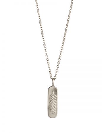 Canyon Feather Necklace – Silver