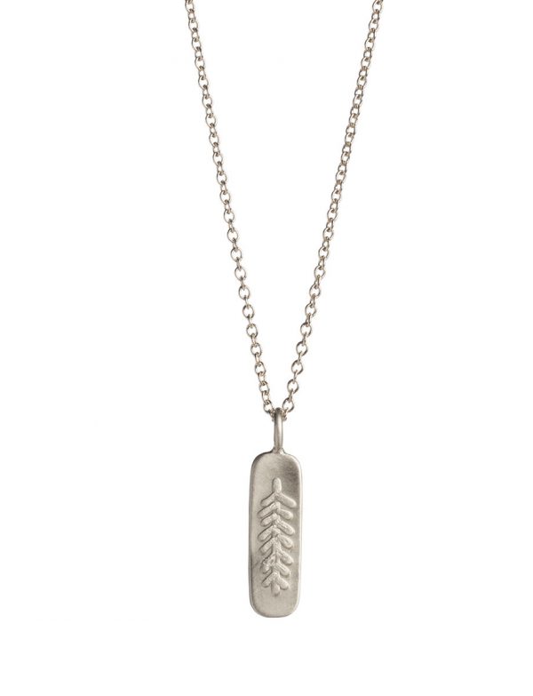 Canyon Feather Necklace – Silver