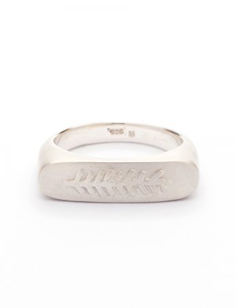 Canyon Feather Signet Ring – Silver