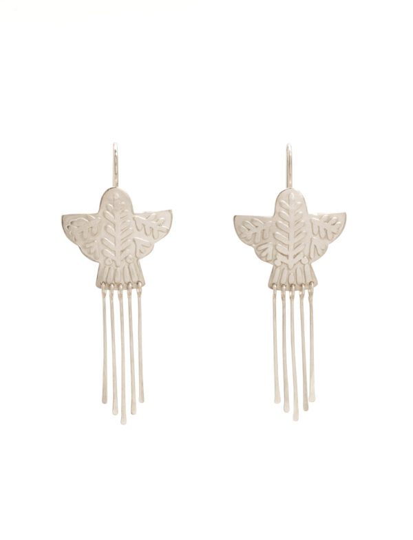 Clementine Bird Earrings – Silver