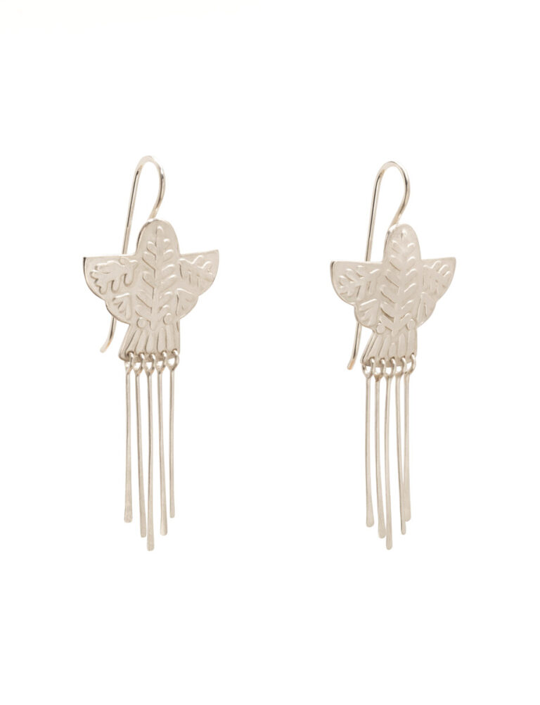 Clementine Bird Earrings – Silver