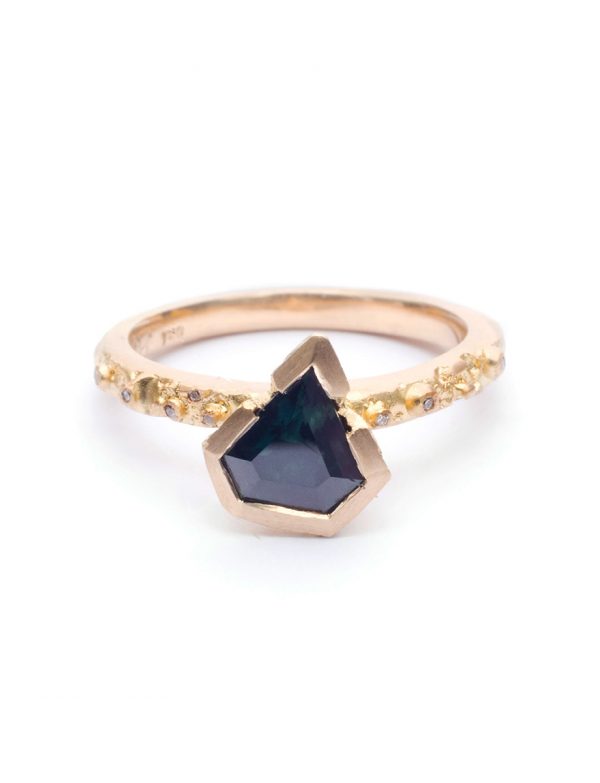 Textura Superhero Ring – Sapphire & Diamond