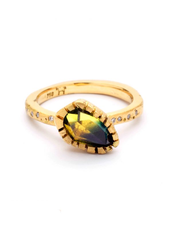 Textura Endellion Ring – Sapphire & Diamond