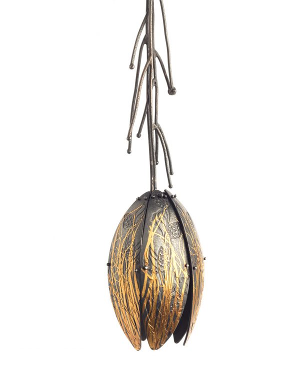 Aftermath Pendant Necklace – Black & Gold