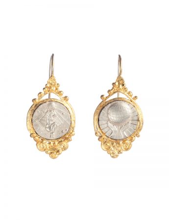 The Prophetess Illumina Asymmetric Earrings- Silver & Gold