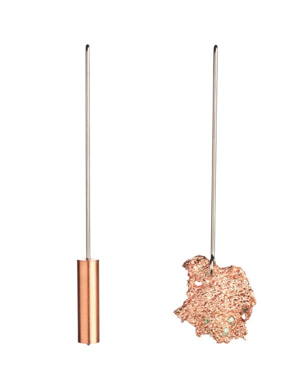 Raw / Refined Earrings – Copper