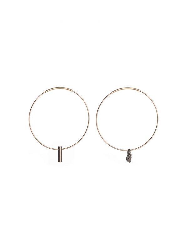 Raw / Refined Earrings – Iron
