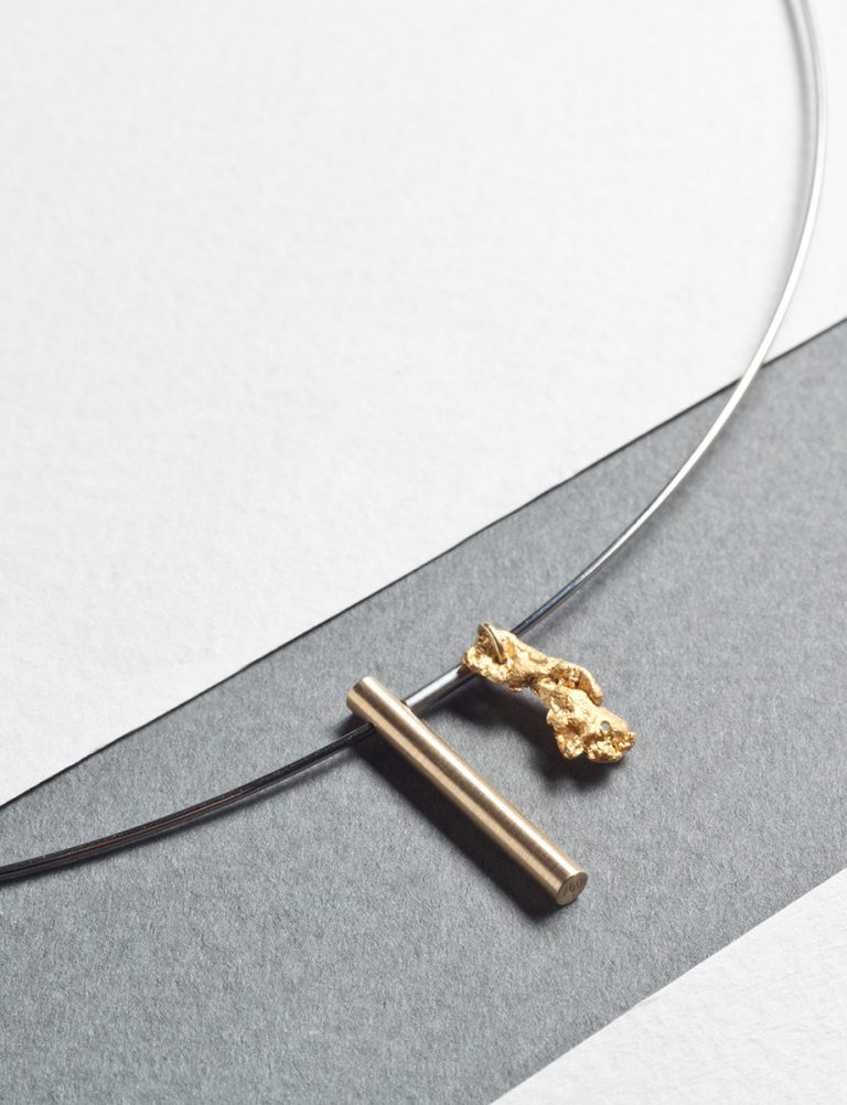 Raw / Refined Necklace – Gold