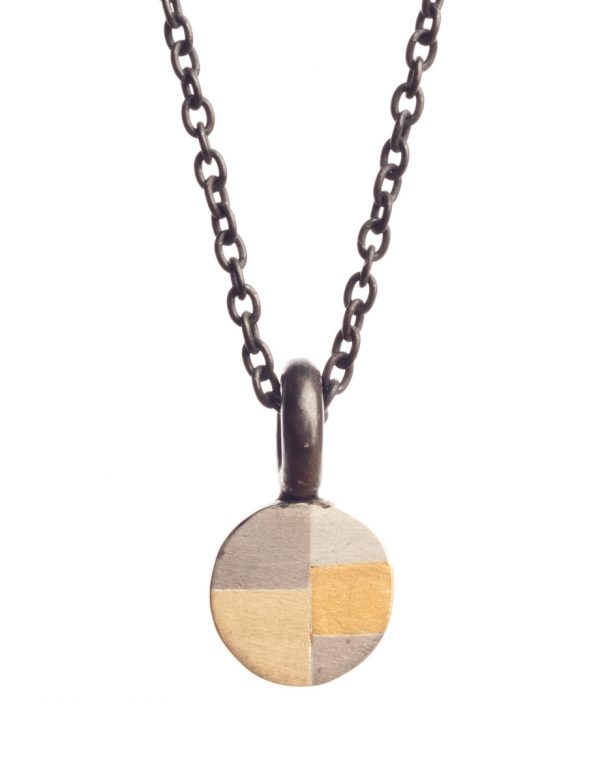 Petite Terrain Button Pendant Necklace