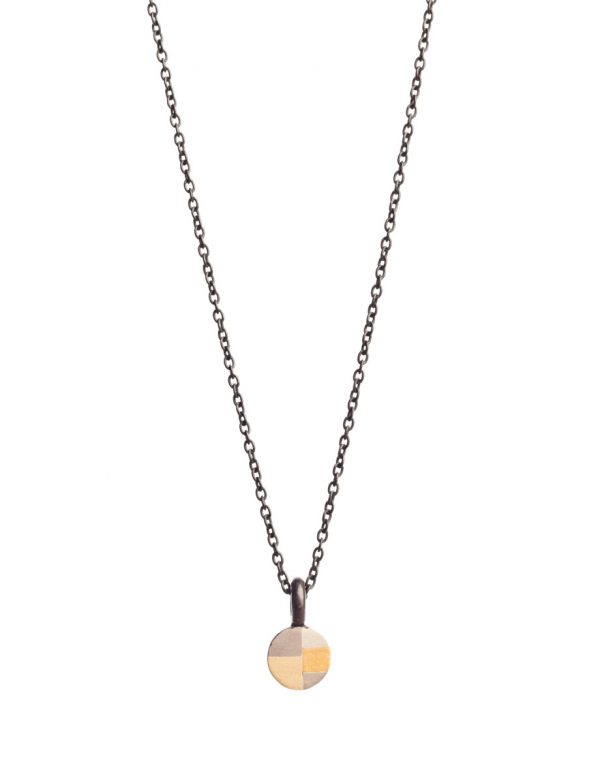 Petite Terrain Button Pendant Necklace