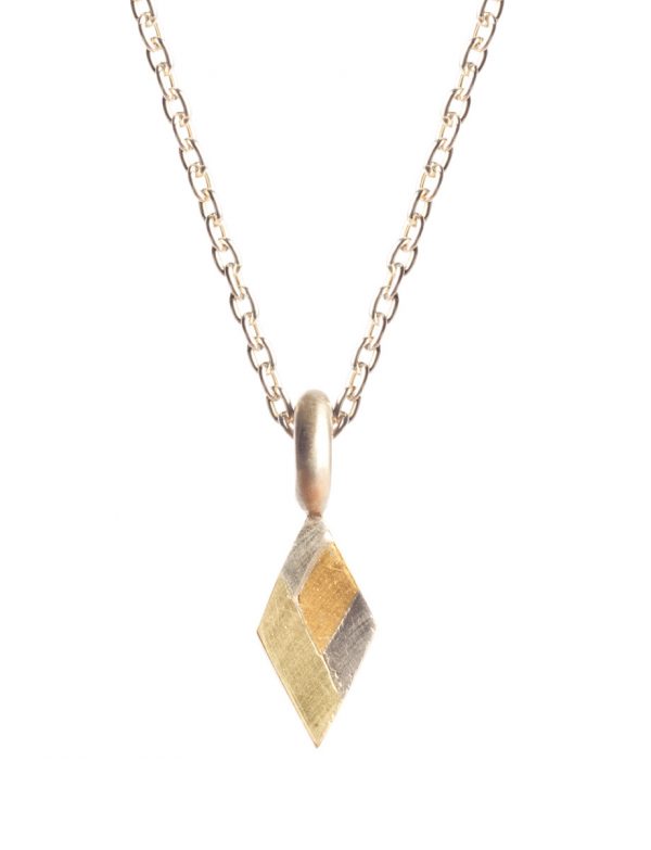Petite Terrain Diamond Shape Pendant Necklace