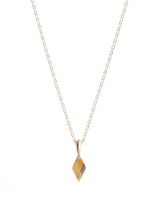 Petite Terrain Diamond Shape Pendant Necklace