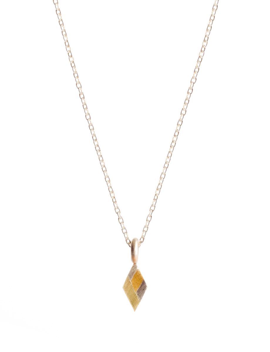 Petite Terrain Diamond Shape Pendant Necklace e.g.etal Melbourne