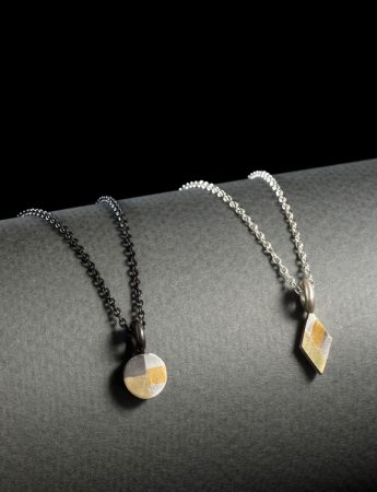 Petite Terrain Diamond Shape Pendant Necklace