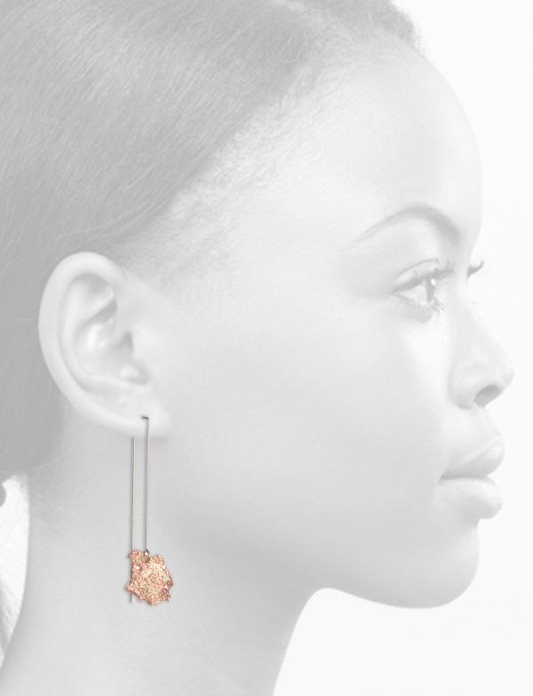 Raw / Refined Earrings – Copper