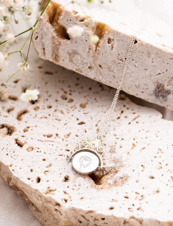 Oracle Veritas Half Frame Spin Necklace – Silver