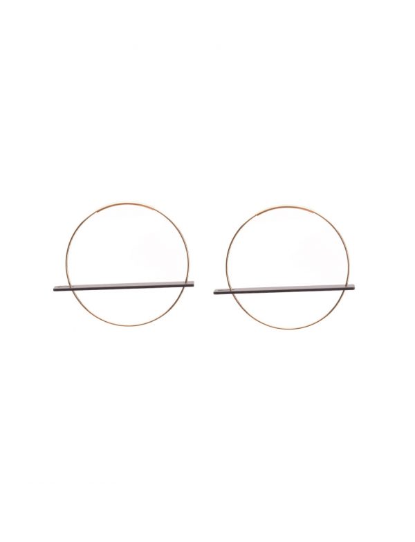 Blade Earrings – Black & Gold