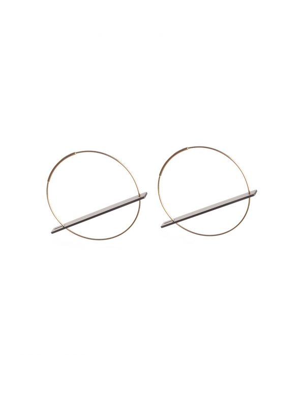 Blade Earrings – Black & Gold