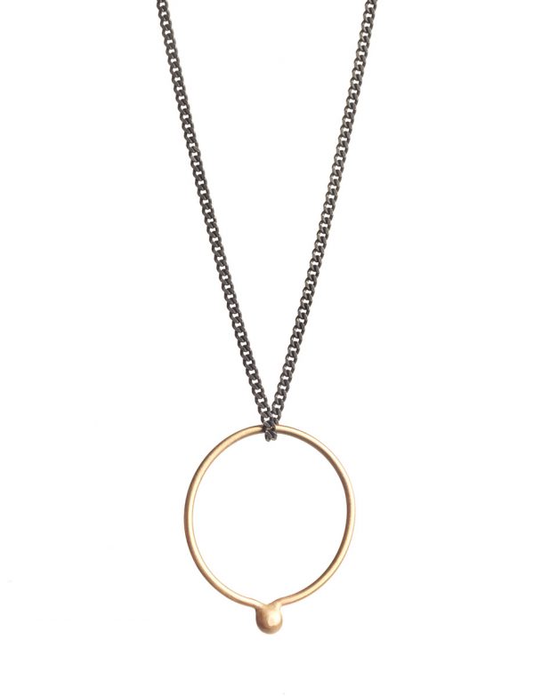 Petits Bague Ring Necklace – Black & Gold