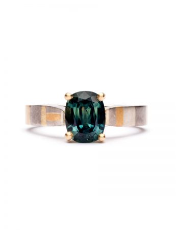 Boundless Terrain Ring – Teal Sapphire