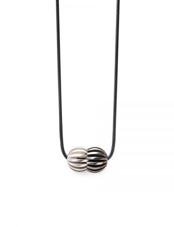 Coalesce Pendant One – Titanium & Silver