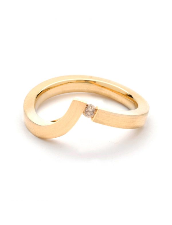 Contour Ring – Gold & Diamond