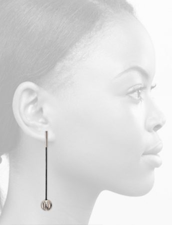 Dual Earrings – Titanium & Silver