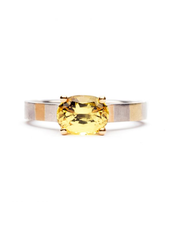 Golden Terrain Ring – Yellow Sapphire