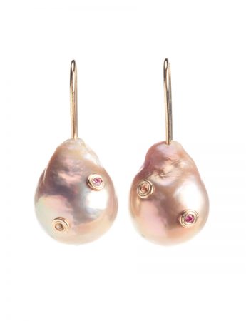 Pink Party Pearl Hook Earrings