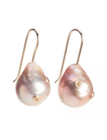 Pink Party Pearl Hook Earrings