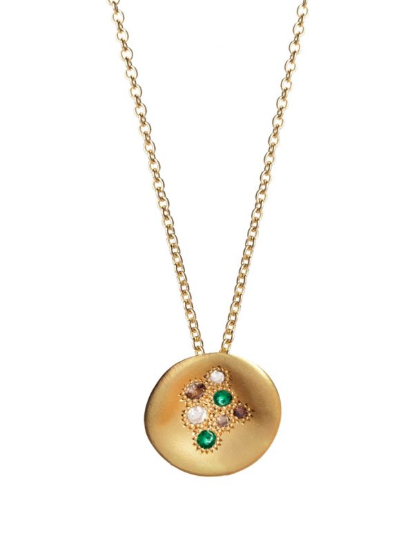 Posy Pendant Necklace – Emeralds & Diamonds