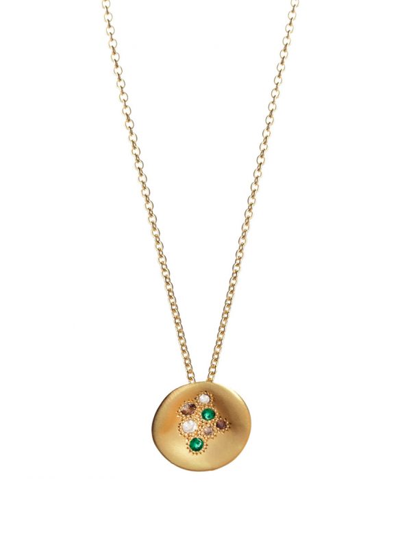 Posy Pendant Necklace – Emeralds & Diamonds