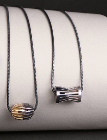 Grip Pendant – Titanium & Silver