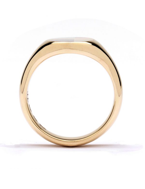 Oval Terrain Signet Ring – Gold