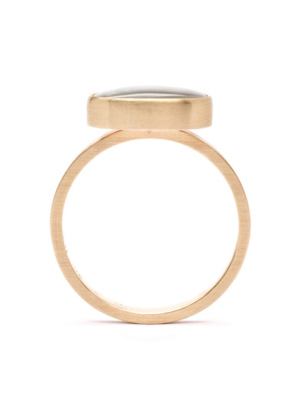 Striped Mintabie Opal Ring