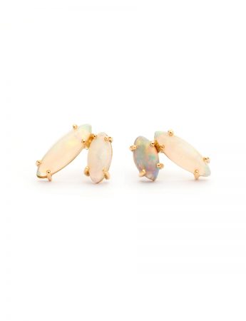 Double Marque Opal Stud Earrings