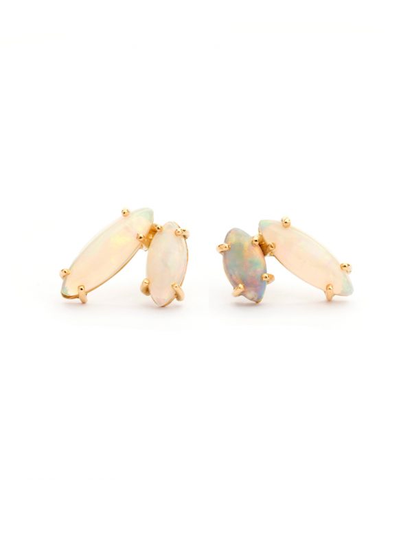 Double Marque Opal Stud Earrings