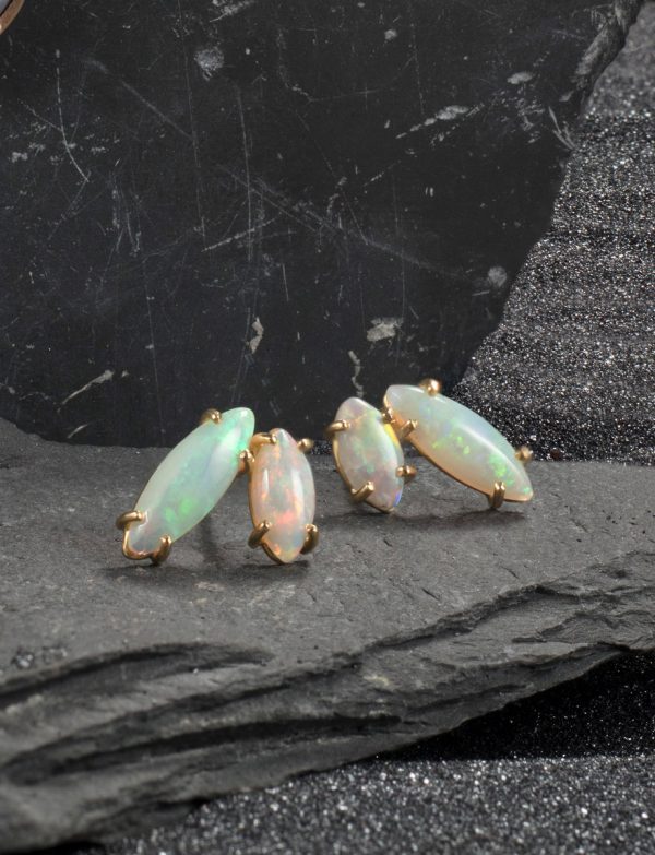 Double Marque Opal Stud Earrings
