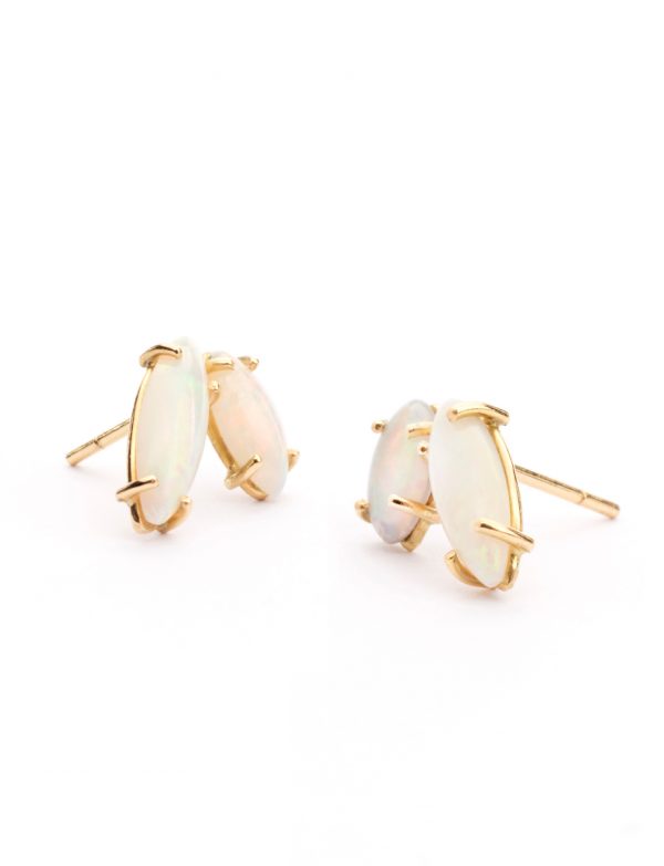 Double Marque Opal Stud Earrings