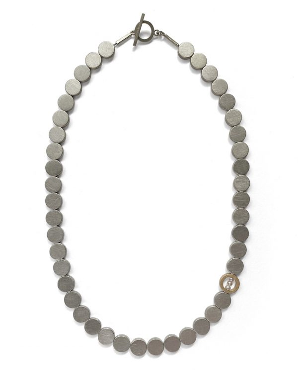 Point of Balance Silver, Gold & Pearl Necklace