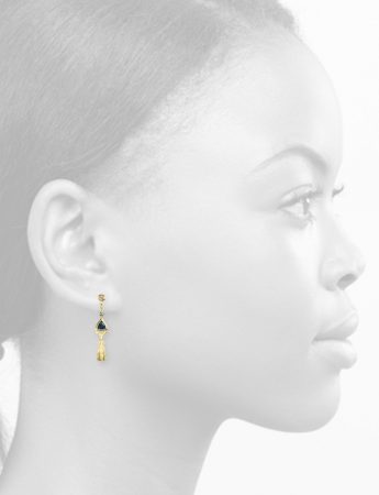 Ancient Empire Earrings – Diamond & Sapphire