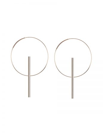 Axis Earrings – Titanium & Gold