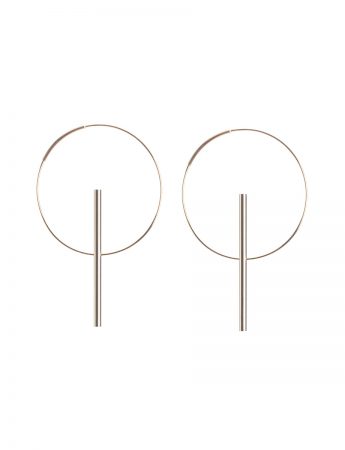 Axis Earrings – Titanium & Gold