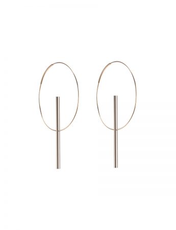 Axis Earrings – Titanium & Gold