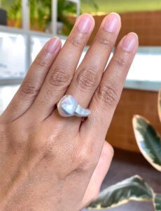 Baroque Pearl Ring #8