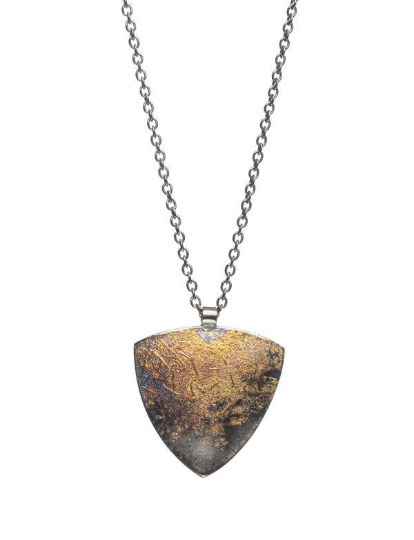 Reuleaux Pendant Necklace – Black & Gold