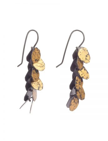 Wisteria 6 Drop Earrings – Black & Gold