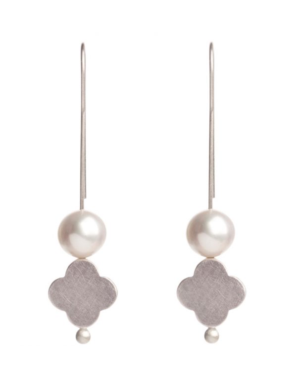 Balance of Opposites Pearl Hook Earrings