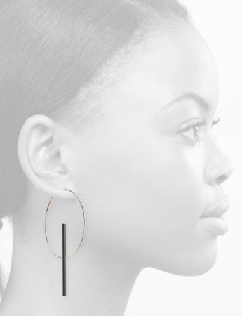 Axis Earrings – Black & Gold