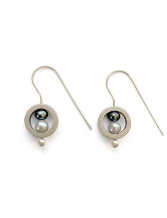 Bridge Between Light & Dark Pearl Hook Earrings